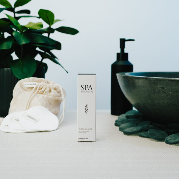 Spa salonnepro 2021 - Jojoba Oil Elixir - Olivida voorkant verpakking