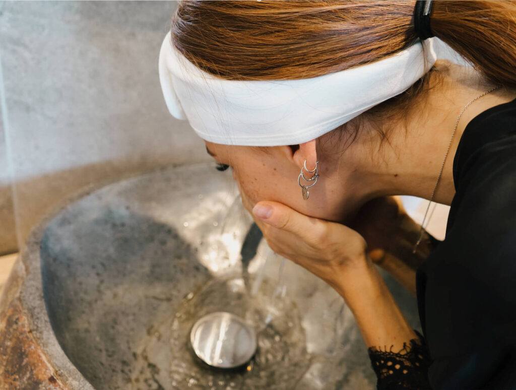 double cleansing skincare