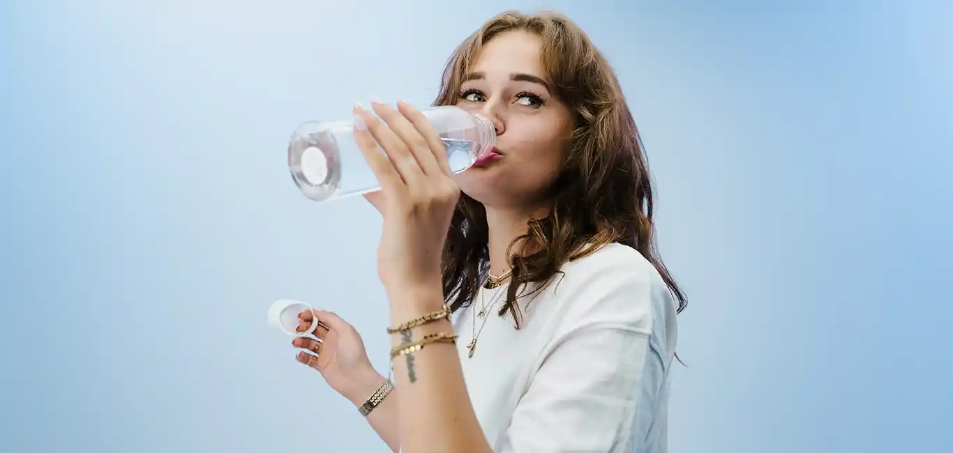 water drinken droge huid
